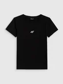 Koszulki i topy damskie - 4F T-shirt slim gładki damski - czarny XXL - miniaturka - grafika 1