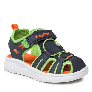 Sandały KangaRoos 10059 000 4054 Dk Navy/Lime - Buty dla chłopców - miniaturka - grafika 1