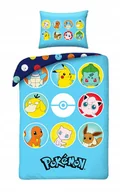 Pościel dla dzieci - Pościel Pokemon 140x200 Dziecięca Pikachu Niebieska Pokemony - miniaturka - grafika 1