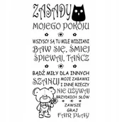 Naklejki na ścianę - Napis na ścianę, naklejka Zasady mojego pokoju 187, 240x120 cm - miniaturka - grafika 1