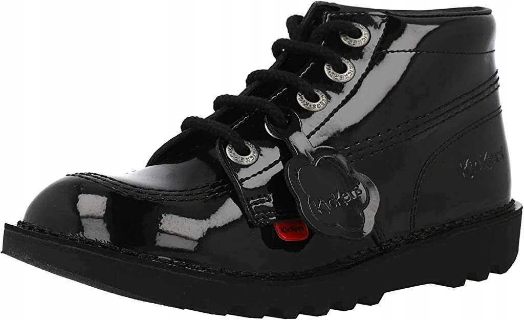 KICKERS BOTKI CZARNE MŁODZIEŻOWE SKÓRZANE 39 ŻNE