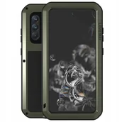 Etui i futerały do telefonów - Love Mei Etui Pancerne + szkło Galaxy S21 FE, zielone 6932809616677 - miniaturka - grafika 1