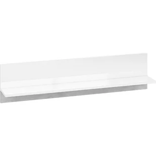 Półka 11 Lumens ML Meble Biały, Beton Srebrny - Półki do salonu - miniaturka - grafika 1