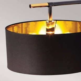 Elstead Lampa stojąca Balance, czarny/mosiądz, czarny klosz - Lampy stojące - miniaturka - grafika 1