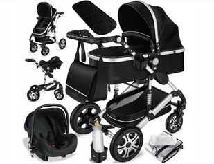 WIELOFUNKCYJNY WÓZEK DZIECIĘCY 3W1 Z FOTELIKIEM I AKCESORIAMI - Wózki dziecięce - miniaturka - grafika 1