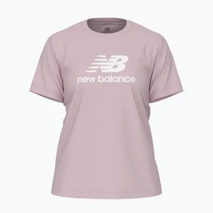 Koszulka damska New Balance Jersey Stacked Logo T-Shirt rosesugar - Koszulki i topy damskie - miniaturka - grafika 1