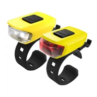 Lampki rowerowe - Kellys Lampa p+t VEGA zółta (yellow) - miniaturka - grafika 1
