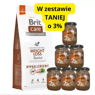 Brit Care Dog Hypoallergenic Weight Loss, królik - 12 kg - Sucha karma dla psów - miniaturka - grafika 3