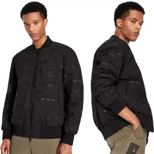 Armani Exchange Męska kurtka bomber All Over Logo Print Jacket, Navy City AO/Navy, ekstra duża - Kurtki męskie - miniaturka - grafika 1