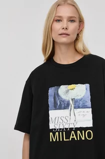 Koszulki i topy damskie - Miss Sixty Sixty t-shirt bawełniany kolor czarny - grafika 1