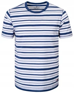 T-SHIRT Męski REDISH Koszulka BIAŁA w PASKI Gruba Bawełna XL Pako Jeans - Koszulki męskie - miniaturka - grafika 1