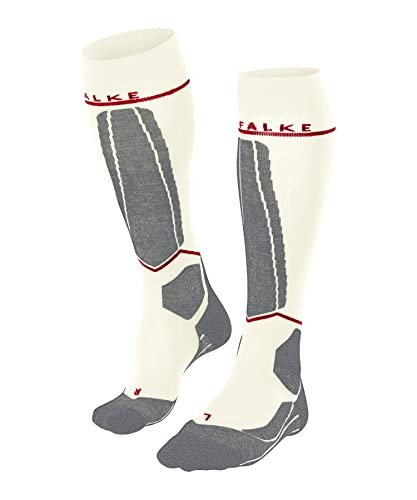 FALKE Kobiety Skarpety narciarskie SK4 Energizing Light W KH Wełna kompresyjne 1 Para, Biały (Off-White 2040), 37-38