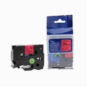 Papier do drukarek - Taśma zamiennik Brother TZ-451 / TZe-451, 24mm x 8m, czarny druk / czerwony podkład - miniaturka - grafika 1