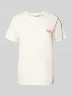 T-shirt z wyhaftowanym motywem model ‘CAMINO’ - Koszulki i topy damskie - miniaturka - grafika 1