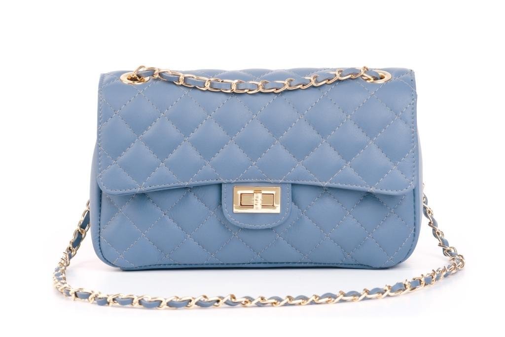 Torebka skórzana na ramię, pikowana