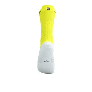 COMPRESSPORT Skarpetki rowerowe PRORACING SOCKS V4 BIKE white/safe yellow - Skarpetki kolarskie - miniaturka - grafika 6