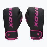 Rękawice bokserskie - Rękawice bokserskie RDX F6 czarno-różowe BGR-F6MP  6 oz - miniaturka - grafika 1