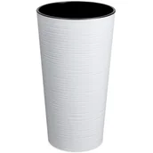 Donice - Donica na kwiaty dłuto 25 cm, biała - miniaturka - grafika 1