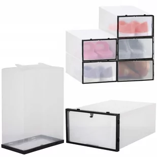 Springos, Organizer na buty 30,5x21x12,5 cm zestaw 5 szt. pudełka z otwieraną klapą - Pokrowce na ubrania - miniaturka - grafika 1