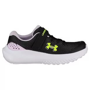 Under Armour Dziewczęce UA GPS Surge 4 Ac buty do biegania, Black Purple Ace High Vis Yellow, 28 EU - Buty dla dziewczynek - miniaturka - grafika 1