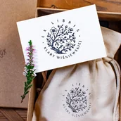 Zakładki do książek - Stempel exlibris do książek - kwitnąca wiśnia - miniaturka - grafika 1