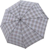 Parasole - Parasolka Carbonsteel Magic w kratę jasnoszara - miniaturka - grafika 1