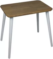 Ławy i stoliki kawowe - Stolik kawowy prostokątny z drewna dębowego Ash Grey, Wykończenie nogi - Buk - farba szara, Wysokość [cm] - 47, Wymiary [cm] - 40x60 - miniaturka - grafika 1