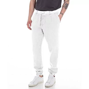 Replay Spodnie męskie, 001 White, 38W - Spodnie męskie - miniaturka - grafika 1