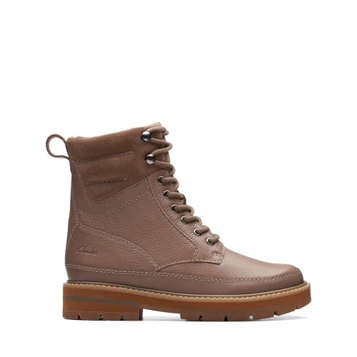 Clarks Dziewczęce Praguestyle K. Półdługie kozaki, Pebble Combi, 25.5 EU