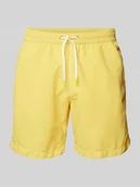 Kąpielówki męskie - Spodenki kąpielowe z ozdobnymi szwami w kontrastowym kolorze model ‘Uni’ - miniaturka - grafika 1