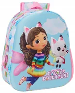 Plecaki szkolne i tornistry - Plecak przedszkolny 3d Koci Domek Gabi Safta dla dziewczynki Wielokolorowy - miniaturka - grafika 1