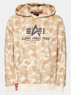 Alpha Industries Bluza Basic 178312C Beżowy Regular Fit - Bluzy męskie - miniaturka - grafika 1