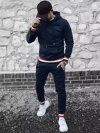 Dresy męskie - Dres męski ciemnoniebieski Dstreet AX0664-XXL - miniaturka - grafika 1