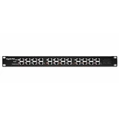 Akcesoria do szaf serwerowych - Qoltec Patch panel RACK QOLTEC 12 portów | POE | Czarny 54478 - miniaturka - grafika 1