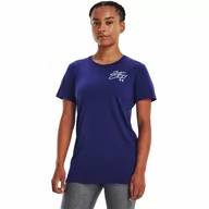 Koszulki sportowe damskie - Damski t-shirt z nadrukiem Under Armour UA JOIN THE CLUB SS - niebieski - UNDER ARMOUR - miniaturka - grafika 1