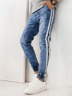 Spodnie męskie - Spodnie męskie jeansowe joggery niebieskie Dstreet UX4224-XXL - miniaturka - grafika 1