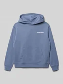 Swetry dla chłopców - Bluza z kapturem o kroju relaxed fit z nadrukiem z logo - miniaturka - grafika 1