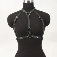 Paski - harness top gotycki uprząż lolita punk y2k grunge alt streetwear 62 - 92 cm - miniaturka - grafika 1
