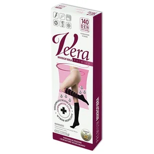 Veera Premium, podkolanówki, 140 den, rozmiar M, czarne - Bielizna lecznicza - miniaturka - grafika 1