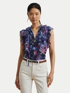 Bluzki damskie - LAUREN RALPH LAUREN Bluzka 200970718001 Granatowy Relaxed Fit - miniaturka - grafika 1
