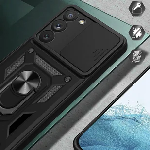 Hybrid Armor Camshield etui do Samsung Galaxy A54 5G pancerny pokrowiec z osłoną na aparat różowe - Etui i futerały do telefonów - miniaturka - grafika 4