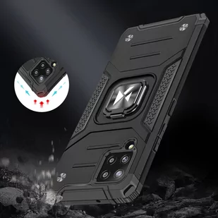 Wozinsky Ring Armor pancerne hybrydowe etui pokrowiec + magnetyczny uchwyt Samsung Galaxy A42 5G czerwony - Etui i futerały do telefonów - miniaturka - grafika 7