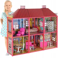 Domki dla lalek - Domek Dla Lalek XXL Kreatywna Villa Z Mebelkami Do Złożenia Dom - miniaturka - grafika 1