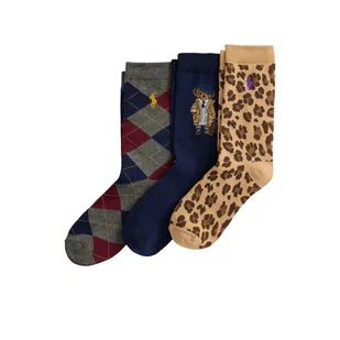 Zestaw 3 par wysokich skarpet dziecięcych Polo Ralph Lauren 448P03258001 Kolorowy - Skarpetki dla dzieci - miniaturka - grafika 1