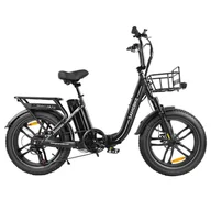 Rowery elektryczne - Składany rower elektryczny SAMEBIKE C05 Pro, silnik 500W, bateria 36V 13Ah, grube opony 20*4 cali - Czarny - miniaturka - grafika 1