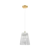 Lampy sufitowe - Szklana, dekoracyjna lampa wisząca P0547-01H-F9AC z serii BACH - miniaturka - grafika 1