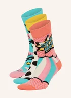 Skarpetki damskie - Happy Socks Skarpety Mother's Day, 3 Szt., Z Pudełkiem Prezentowym beige - miniaturka - grafika 1