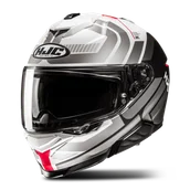 Kaski motocyklowe - Kask Integralny HJC I71 Viz Złamany Biały/Szary/CzerwonyXL - miniaturka - grafika 1