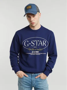 G-Star Raw Bluza Circle D25100-D257 Niebieski Regular Fit - Bluzy męskie - miniaturka - grafika 1