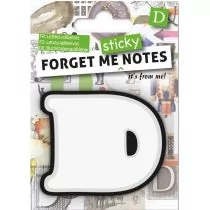 IF Forget me sticky notes kart samoprzylepne litera D - Zakładki do książek - miniaturka - grafika 1